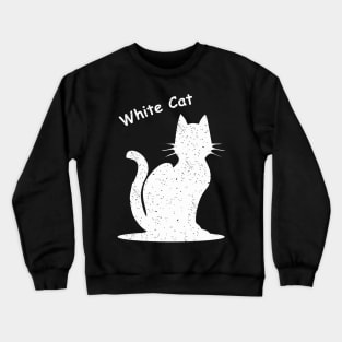 white cat Crewneck Sweatshirt